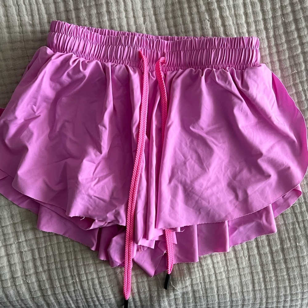 Girls small pink butterfly shorts